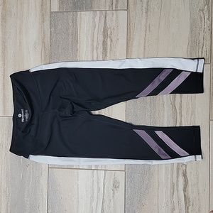 Women's 90 Degree by Reflex Leggings Size Small (Black/Purple/White)